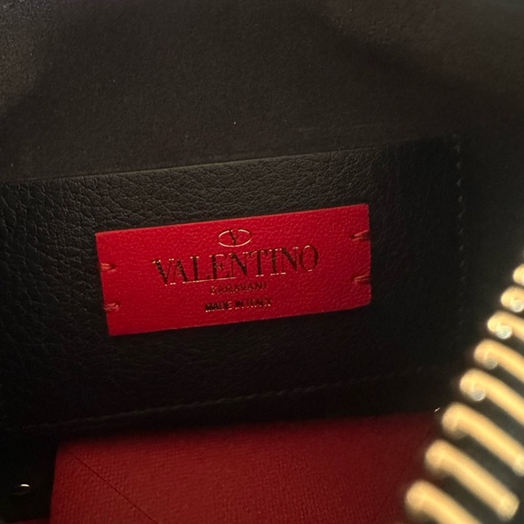 Valentino Small Rockstud Grainy Calfskin Crossbody Bag in Black - Picture 6 of 14